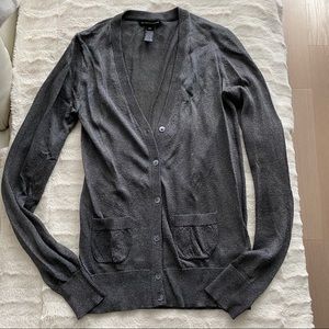 Club Monaco Silver/Black shimmery buttoned down